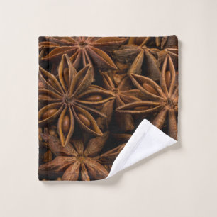 Anise Stars Pattern Wash Cloth