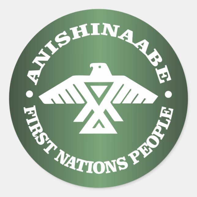 Anishinaabe (Ojibwe, Chippewa) Classic Round Sticker (Front)