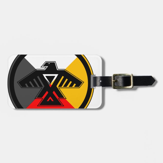 Anishinaabe Thunderbird in the Four Directions Luggage Tag (Front Horizontal)