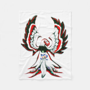 Anishinaabe Thunderbird Warm Cosy Fleece Blanket
