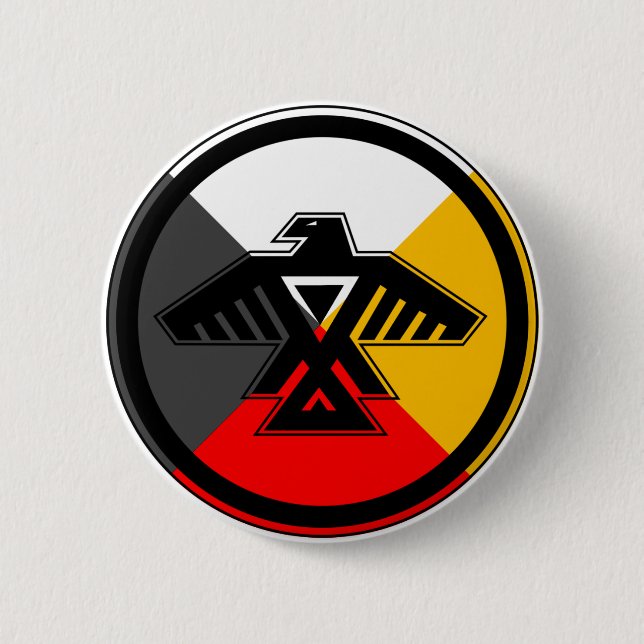 Anishinabek Dodem & 4 Directions Button (Front)
