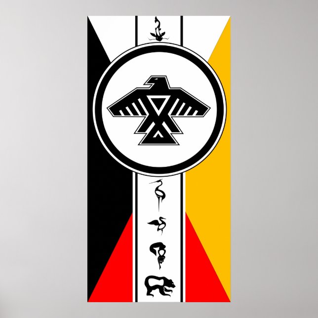 Anishinabek Dodem & 4 Directions Poster (Front)