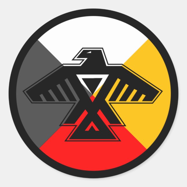 Anishinabek Dodem & 4 Directions Sticker (Front)