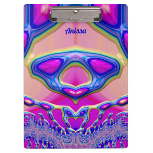 ANISSA ~ BIZARRE 3D! ~ Pink Blue Green original Clipboard