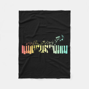 Anist Keyboards Music Notes Ano  Fleece Blanket