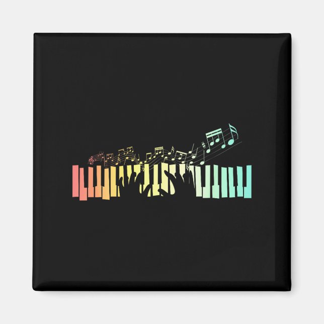 Anist Keyboards Music Notes Ano  Magnet (Front)