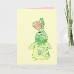 Anita Bunny Blank Full-Colour Card Vertical