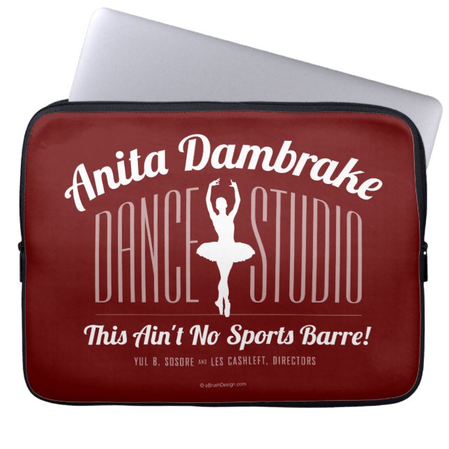 Anita Dambrake Dance Studio Laptop Sleeve (Front)
