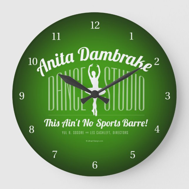 Anita Dambrake Dance Studio Large Clock (Front)