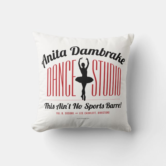 Anita Dambrake Dance Studio Throw Pillow (Front)