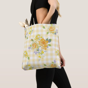 Anja buttercup Gingham  Tote Bag
