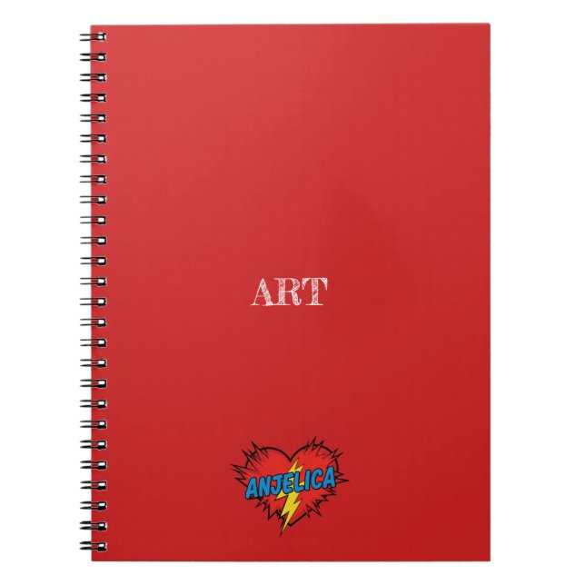 Anjelica Heart Red Notebook (Front)