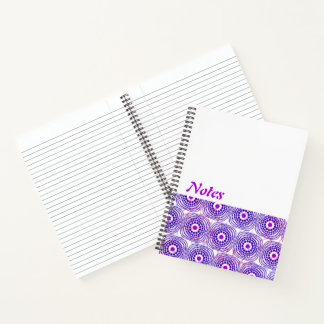 Ankara pattern purple notebook