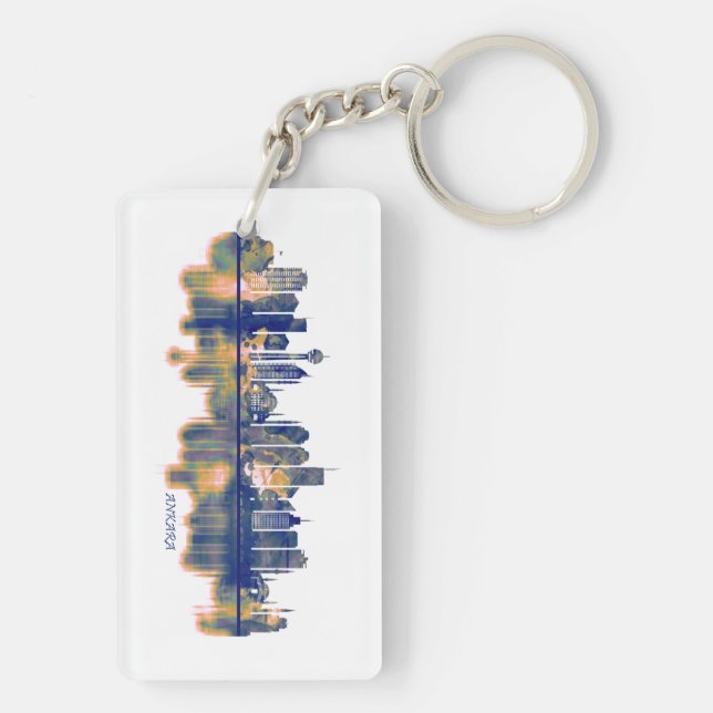 Ankara Skyline Key Ring (Back)