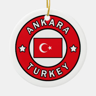 Ankara Turkey Ceramic Ornament