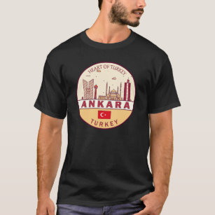 Ankara Turkey City Skyline Emblem T-Shirt