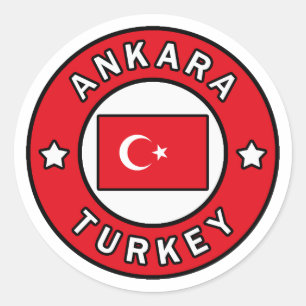Ankara Turkey Classic Round Sticker