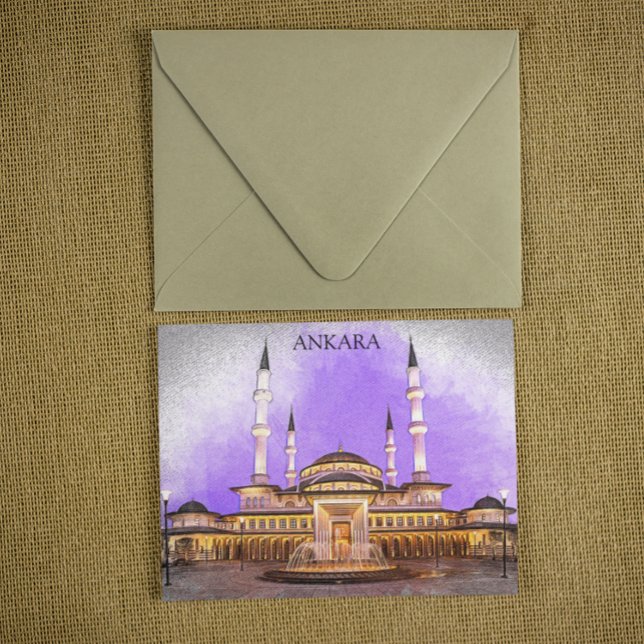Ankara Turkey Kocatepe Mosque Postcard (ankara kocatepe mosque postcard)