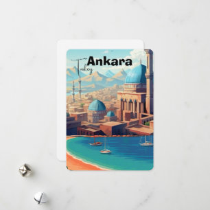 Ankara Turkey wall art - Turkey, Ankara print, Ank Holiday Card