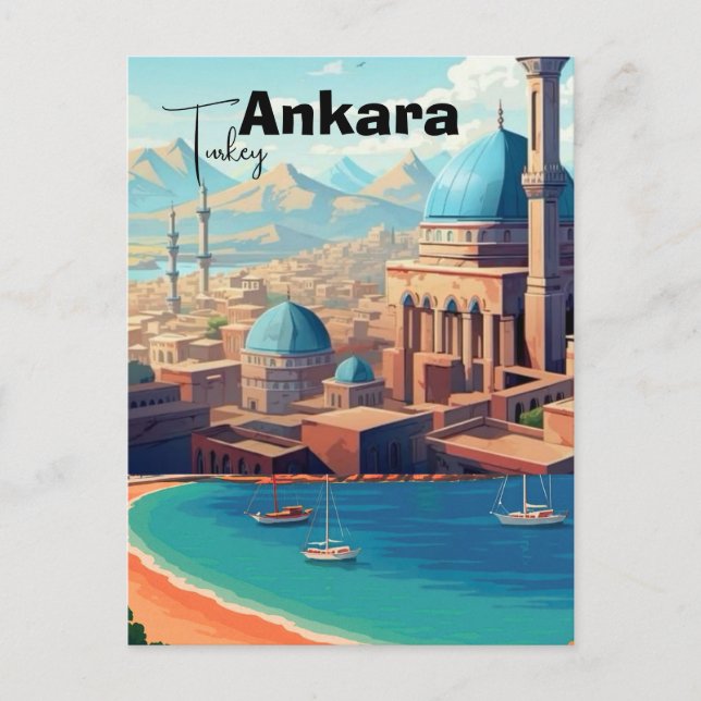 Ankara Turkey wall art - Turkey, Ankara print, Ank Postcard (Front)