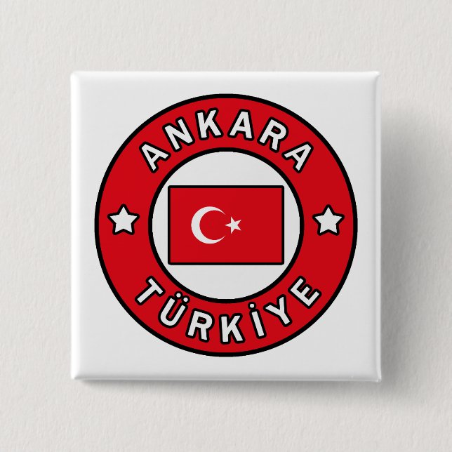 Ankara Türkiye 15 Cm Square Badge (Front)