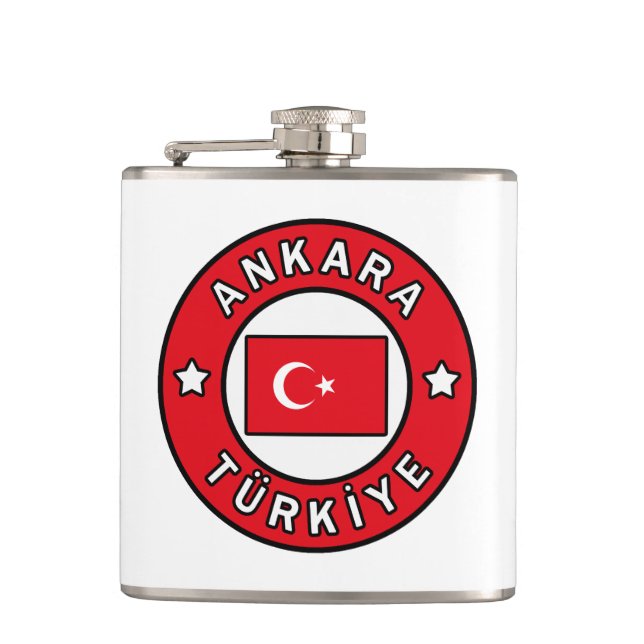 Ankara Türkiye Hip Flask (Front)