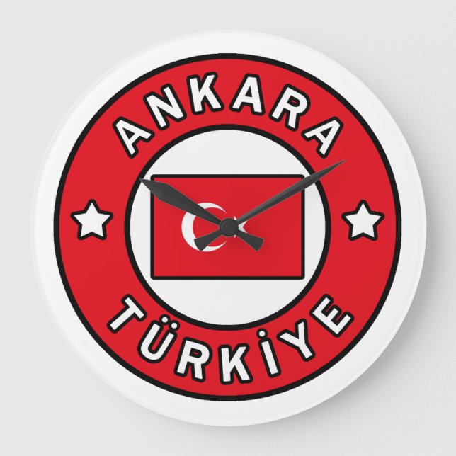Ankara Türkiye Large Clock (Front)
