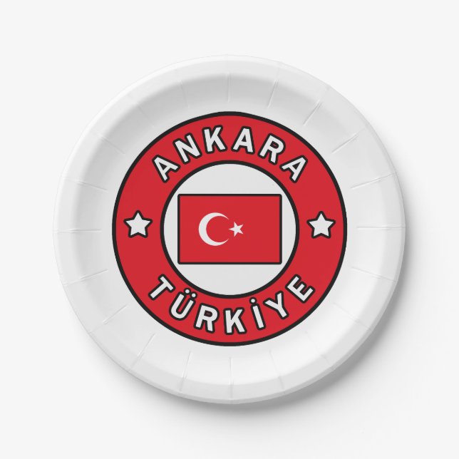Ankara Türkiye Paper Plate (Front)