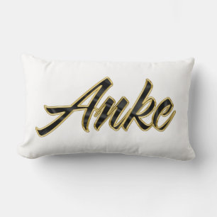 Anke black gold lettering cushion decoration
