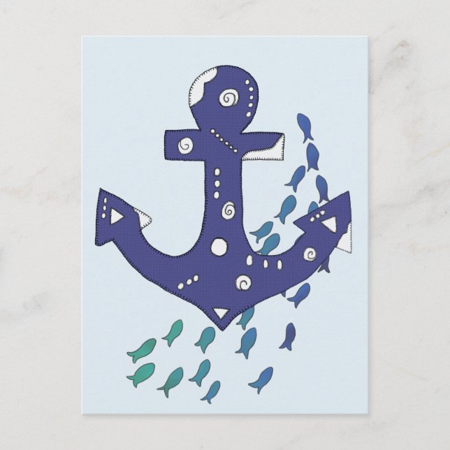 Anker und Fische Postcard (Front)