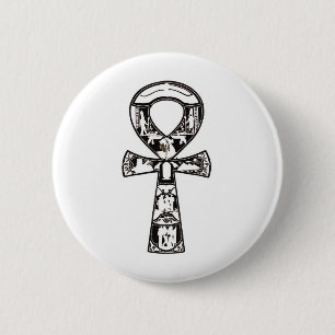 Ankh 1 6 cm round badge