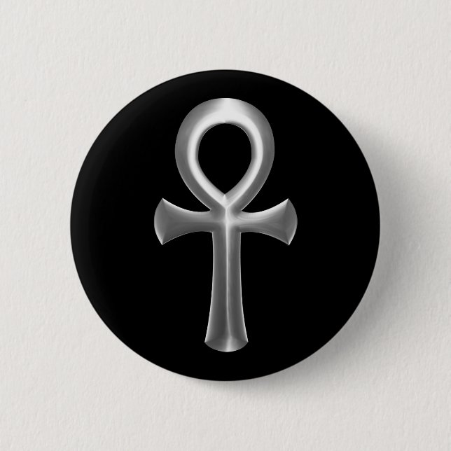 Ankh 6 Cm Round Badge (Front)