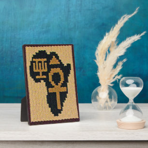 Ankh Africa Adinkra Symbol Crochet Free Standing Plaque