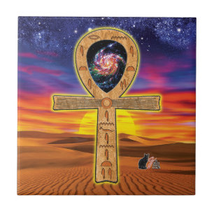 Ankh Ceramic Tile