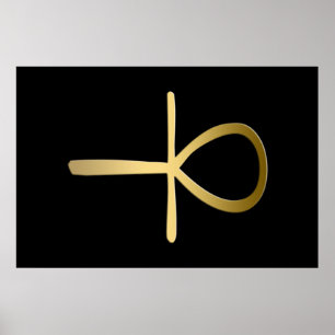 Ankh cross Egyptian symbol Poster