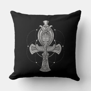 Ankh Cross Eye Of Horus Ancient Egyptian Symbol Cushion