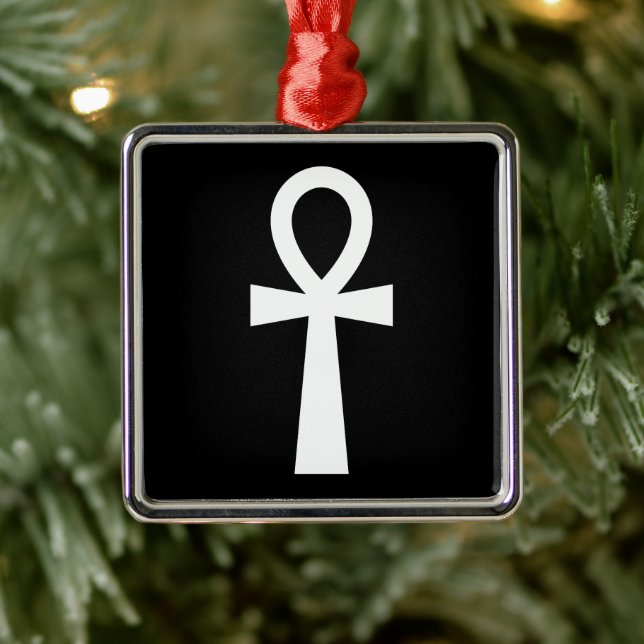 Ankh Egyptian Hieroglyph  Metal Ornament (Tree)