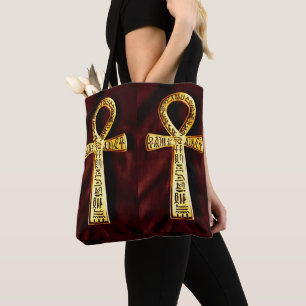Ankh Egyptian Hieroglyphs Tote Bag