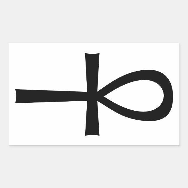 Ankh Egyptian Life Symbol Rectangular Sticker (Front)