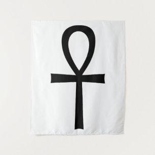 Ankh Egyptian Life Symbol Tapestry