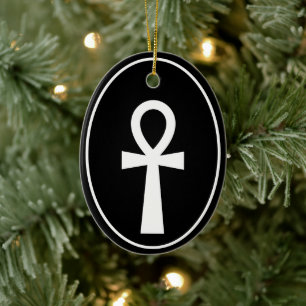 Ankh Egyptian Symbol Ceramic Ornament