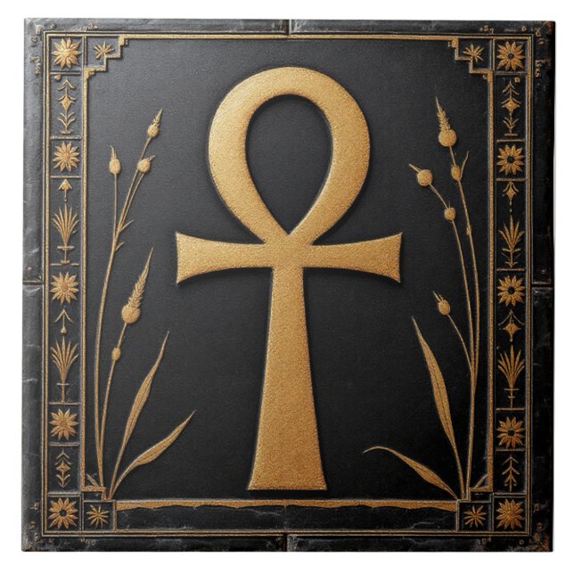  Ankh Elegance Ceramic Tile (Front)