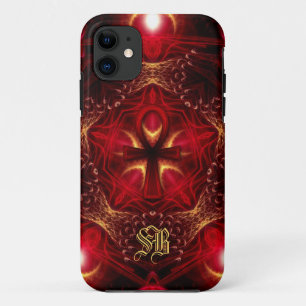 Ankh Energy Red+Gold Custom Monogram iPhone 11 Case