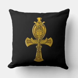 Ankh Eye Of Horus Ancient Egyptian Sacred Symbol Cushion