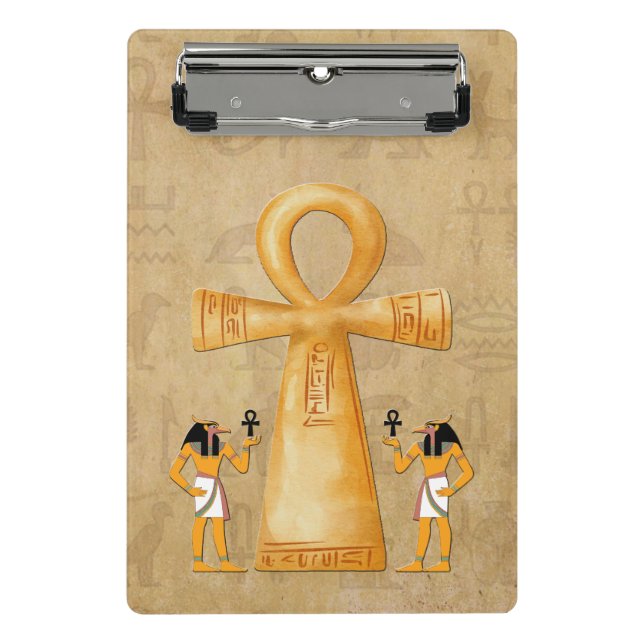Ankh Key Of Life On Hieroglyph Mini Clipboard (Front)