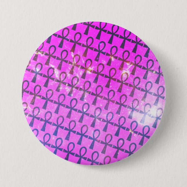 Ankh Pattern 7.5 Cm Round Badge (Front)