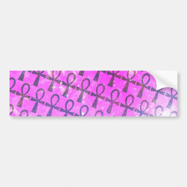 Ankh Pattern Bumper Sticker (Front)