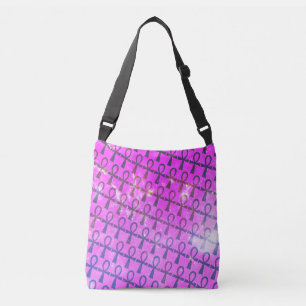 Ankh Pattern Crossbody Bag