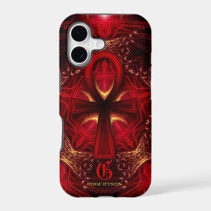 Ankh Red Goddess Monogram iPhone 5 Case