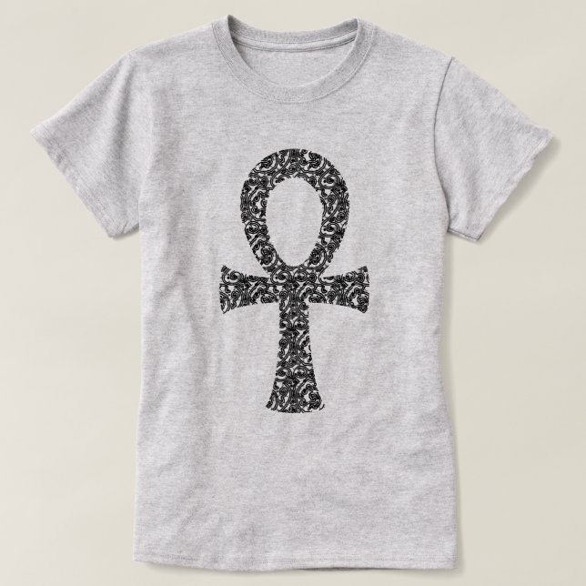 Ankh Swirl Pattern T-Shirt (Design Front)